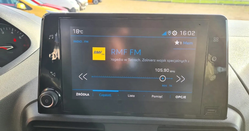 Peugeot Rifter cena 64700 przebieg: 150000, rok produkcji 2019 z Częstochowa małe 436
